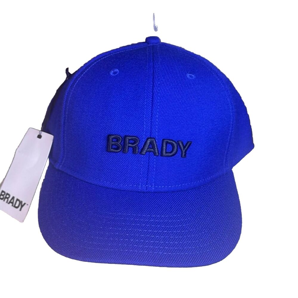 BRADY Hat Fitted Wool Mens Size 61 CM SIZE 7 5/8 XL  NWT Solid BLUE